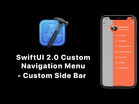 SwiftUI 2.0 Custom Navigation Menu - Custom Side Bar Menu - SwiftUI 2.0 Tutorials