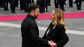 Selenskyj trifft Papst Leo XIV. und Italiens Regierungschefin Meloni beim Italienbesuch