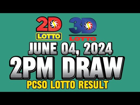LOTTO 2PM DRAW 2D & 3D RESULT TODAY JUNE 04, 2024 #lottoresulttoday #pcsolottoresults #stlmindanao