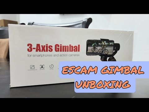 Escam F8 3 Axis Gimbal Stabilizer: Unboxing