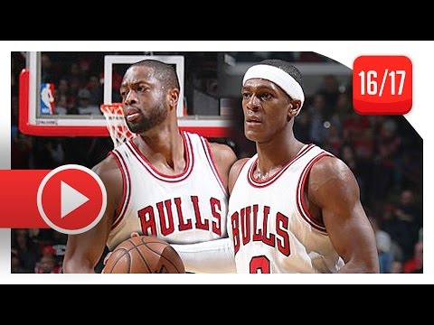 Dwyane Wade & Rajon Rondo Full Highlights vs Spurs (2016.12.08) - 32 Pts Total