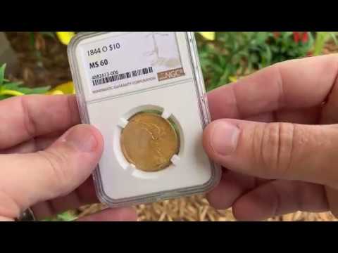1844-O Gold Eagle NGC MS60 $10 Featured Video