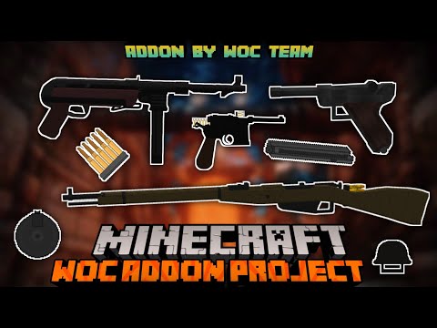 THE KRUZZ - Guns Mod Minecraft Bedrock - WOC WW2 Addon Project | 3D Guns Mod + Realistic Animation (Showcase)