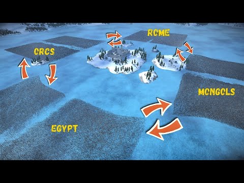 Battle of 4 Armies: Orcs - Romans - Mongols - Egypt - UEBS 2