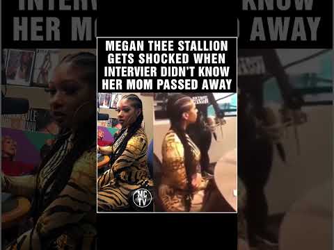 #MEGANTHEESTALLION GETS SHOCKED WHEN INTERVIER DIDN'T KNOWHER MOM PASSED AWAY ‼️😢🙏
