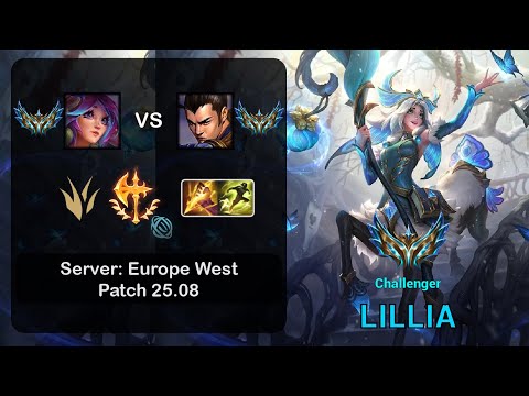 Lillia Jungle vs Xin Zhao - EUW Challenger - Patch 25.08