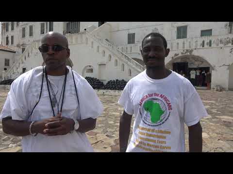 Bomani & Asar at Cape Coast African Holocaust Dungeons - Ghana Dec 2020 Journey of a Lifetime Tour