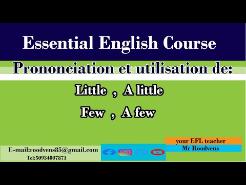 Prononciation et utilisation Few     A Few   Little      A Little