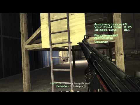 CoD4 mission FNG SAS Credenhill UK  CQB test 11.75 secs
