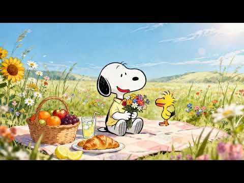 Snoopy’s Sunny Summer Picnic 🌼☀️ Chill Lofi Beats for Relax, Study & Happy Vibes