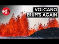 Dramatic Footage of Iceland's Volcano Eruption: Lava Shooting 50m into the Air