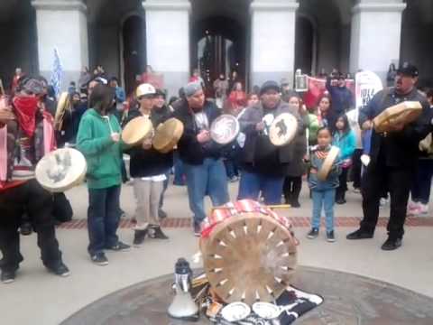 Idle No More Sacramento California State Capitol round dance song