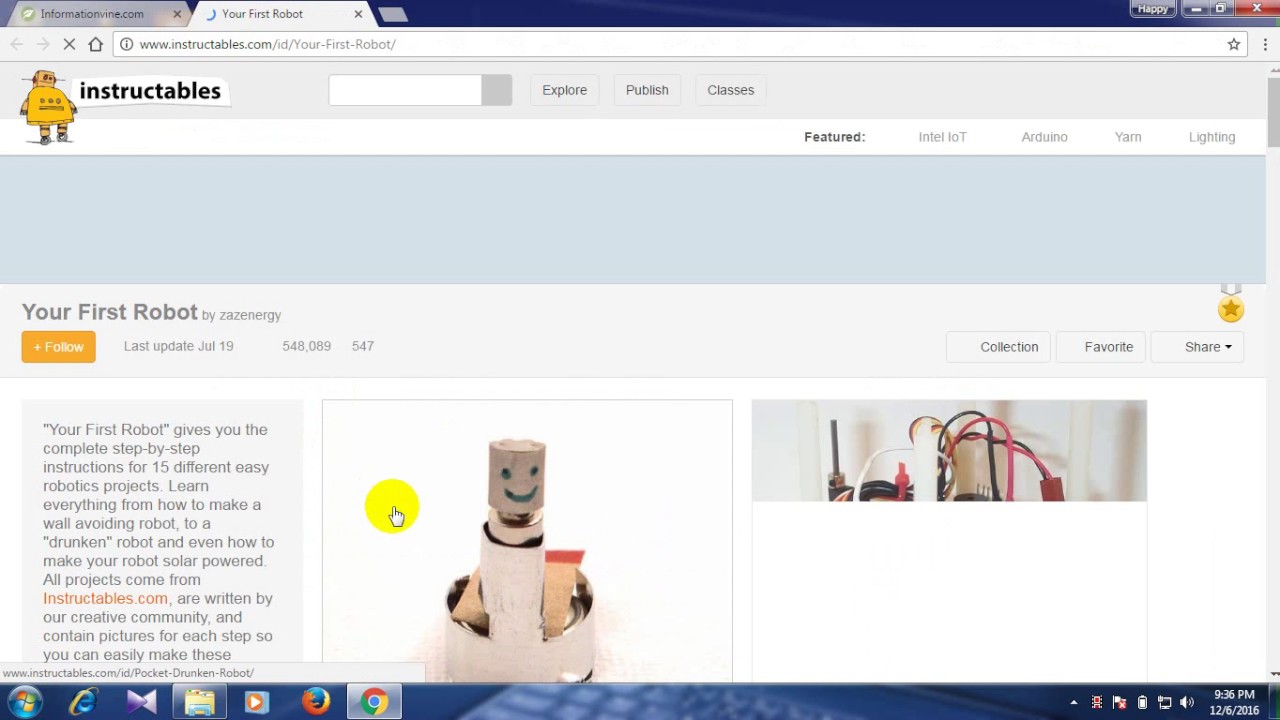 Your first robot instructables