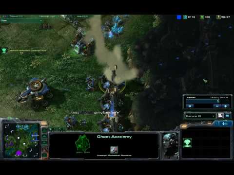 Starcraft 2 Beta - Ghost Academy launching nukes