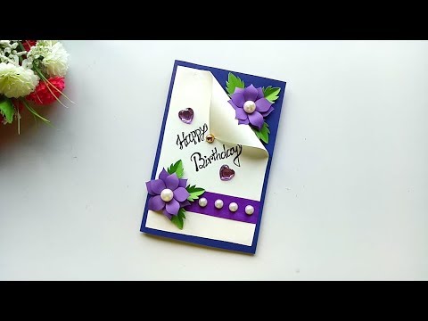 Beautiful handmade birthday card idea //birthday card