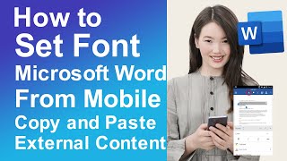 How to set font in Microsoft Word  from mobile