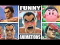 Kazuya Mishima FUNNY ANIMATIONS In Smash Bros Ultimate Drowning Dizzy Sleeping Star KO More