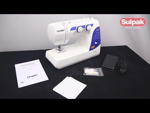 Швейная машина Leader VS 375 Denim белый-синий - Видео