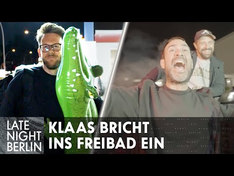 Klaas, Jakob & Rauli illegal nachts im Freibad TEIL 1 | Late Night Berlin