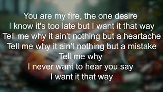 Allister - I want it that way (tekst lyrics)
