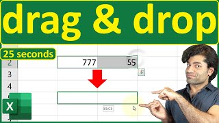 How to drag and drop cell in Excel