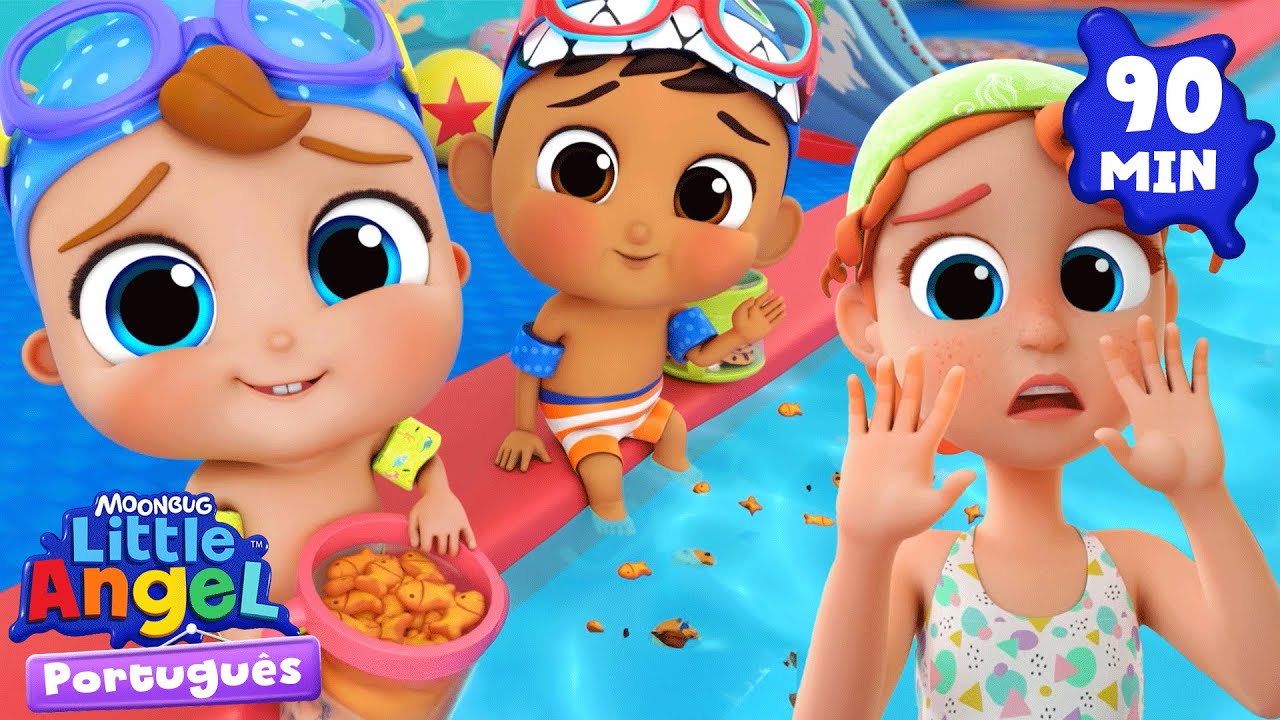 Aprendendo a se comportar na piscina 🫡 Little Angel Brasil | Músicas Infantis em Português