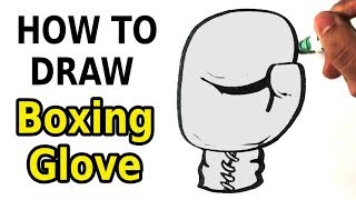 How to Draw Boxing Glove - Drawing Step by Step for Beginners and Kids - How to Draw Easy Things