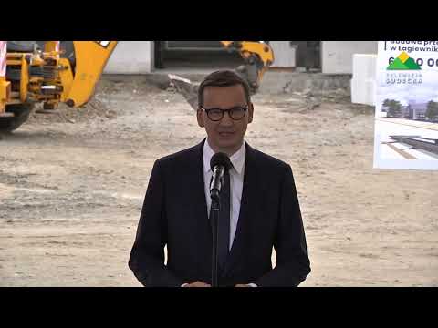 Premier M  Morawiecki na konferencji w Łagiewnikach