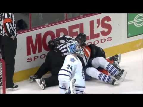 Scott Hartnell scores, immediately fights Phaneuf 2/9/12