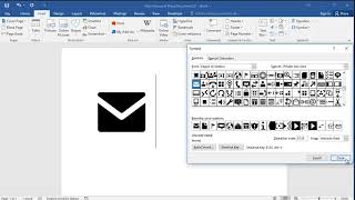 How to insert all mail symbol in word