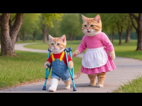 💔🐱 Injured Kitten Can’t Move… Mama Cat Never Leaves His Side 🥹❤️