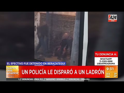 🚨 Berazategui: un policía le disparó a un ladrón y quedó detenido