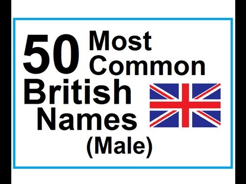 Learn English - Lesson #23: 50 Most Common British Names (male)