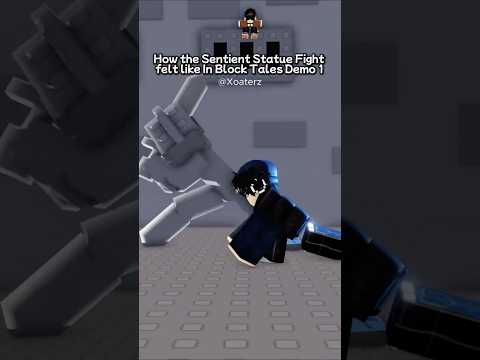 Fighting the Sentient Statue in Block Tales Demo 1: #shorts #short #roblox #funny #robloxmemes