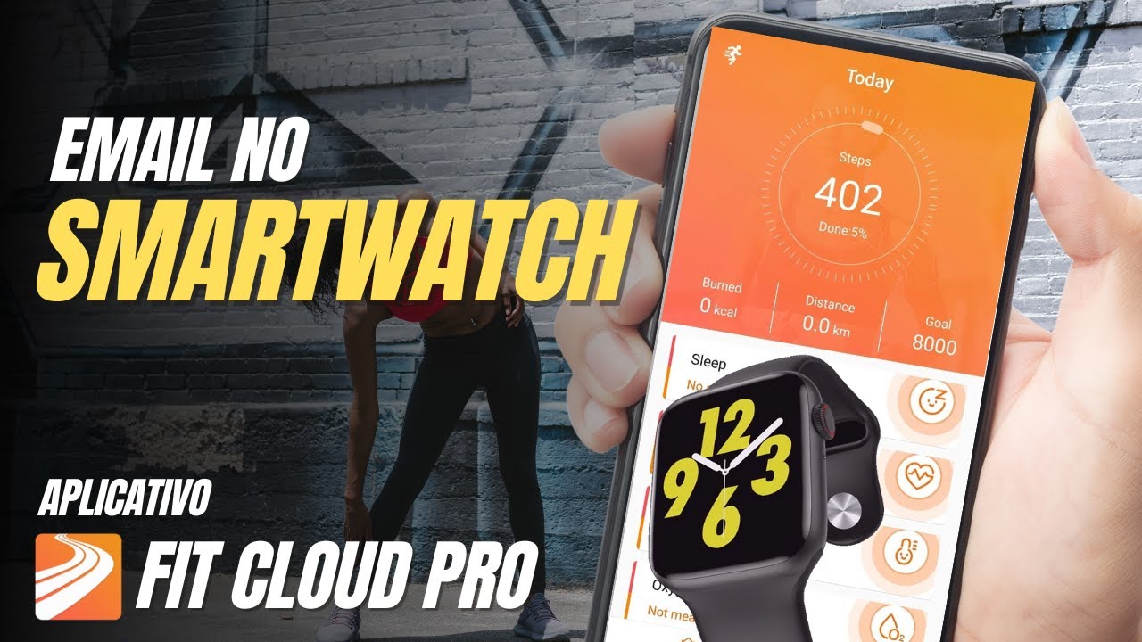 Como ativar as notificações de e mail para chegar no smartwatch no APP FIT CLOUD PRO