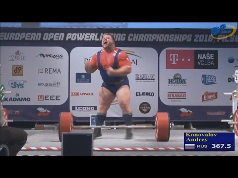 Andrey Konovalov, European Championships-2016, deadlift 340+,357.5+,367.5+