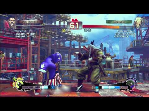 SSF4 AE Europe Ranked: TKo x Evil(Balrog) vs RaGe Genshir0(Gen)