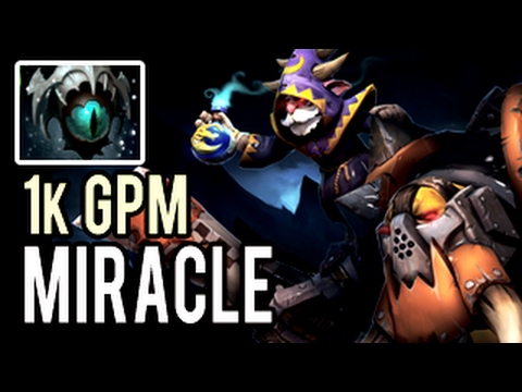 Impossible Game 1k GPM 8 Slots Alchemist Killer by Miracle- 9k MMR Patch 7.01 Dota 2