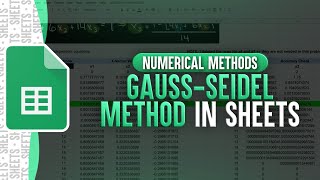 Gauss-Seidel Method In Google Sheets