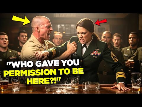 Marine Shoved Her at the Bar, Not Knowing She Commands the Entire Naval Fleet