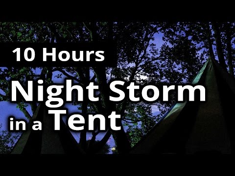 STORM in a TENT ★ 10 HOURS ★ Relaxing Storm and RAIN for SLEEP ★ Sleep Sounds