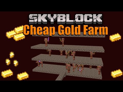 How to Make an Easy Gold Farm in Skyblock