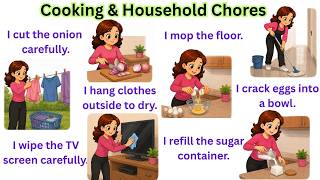 Daily English Sentences for Cooking and Home Activities | English Speaking Practice | Slow English