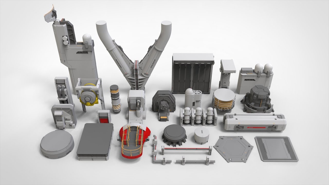 SF アーキテクチャ キットバッシュ 50 3Dモデル