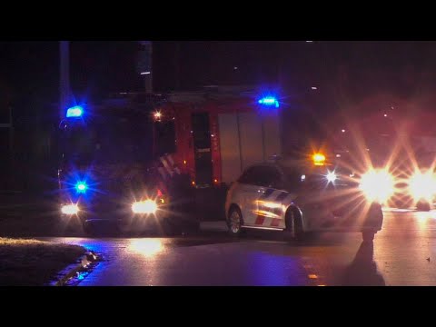 Osse Brandweer komt met spoed ter plaatse bij een Ongeval op de Julianasingel in Oss