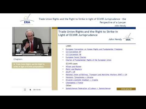 Trade Union Rights and the Right to Strike in light of ECtHR Jurisprudence