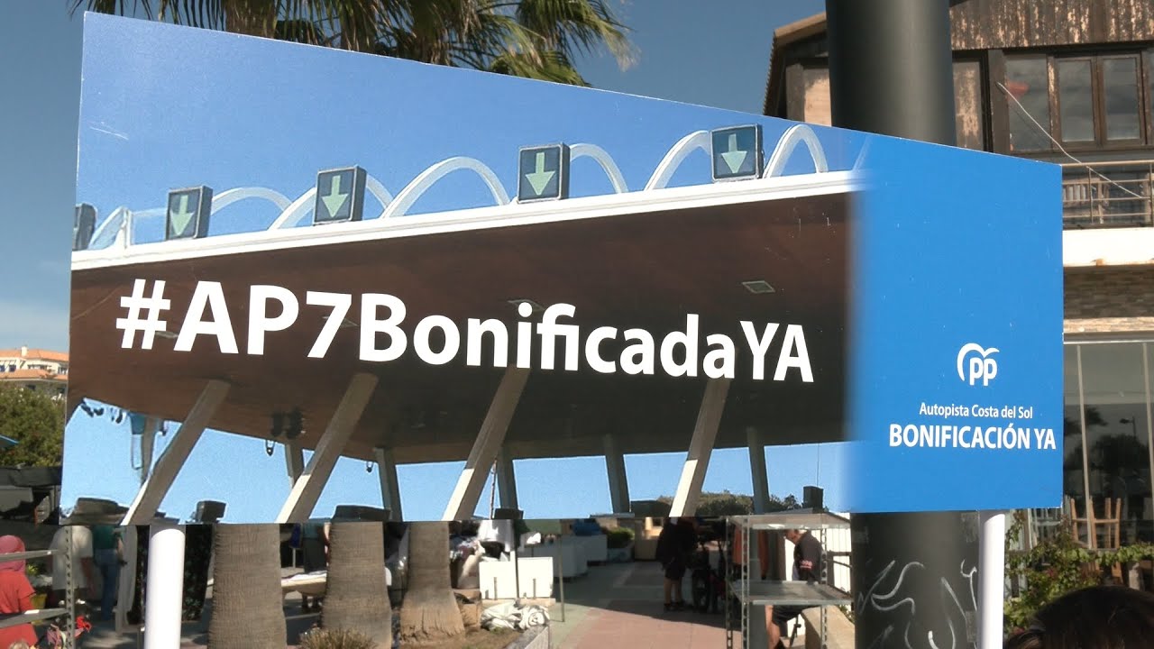 El PP de Manilva pide la bonificación de la Autopista del Mediterráneo, la AP-7