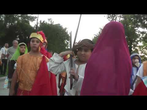 VIERNES SANTO EN LAS PALMAS CHACO. VIA CRUCIS PARROQUIA SANTA MARGARITA.