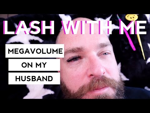 I did Lash Extensions on my husband | Men Lashes | Megavolume Lashes on a man!