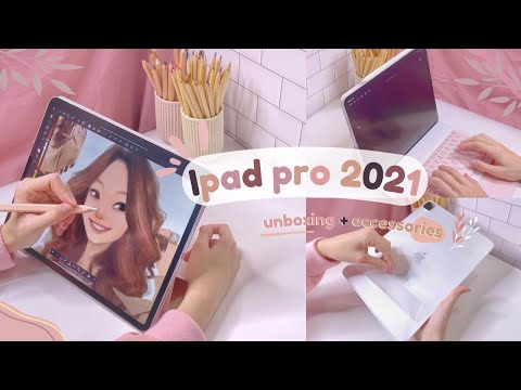 M1 IPAD PRO 12.9” (2021) - Unboxing + Accessories / Apple pencil 2 🍎✨📦 | Chou